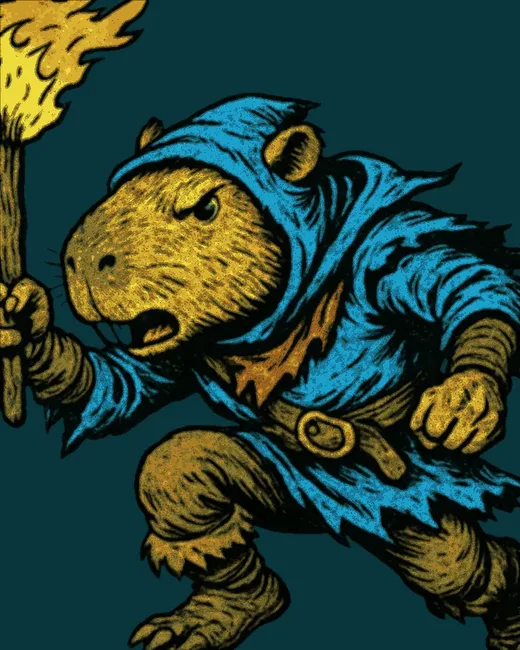 Capybara unit card art from the Woodland War codex