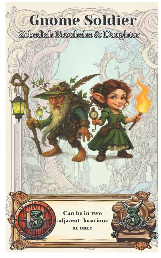 Gnome Soldier card — Tehedrik Trembolo and Zaragheist