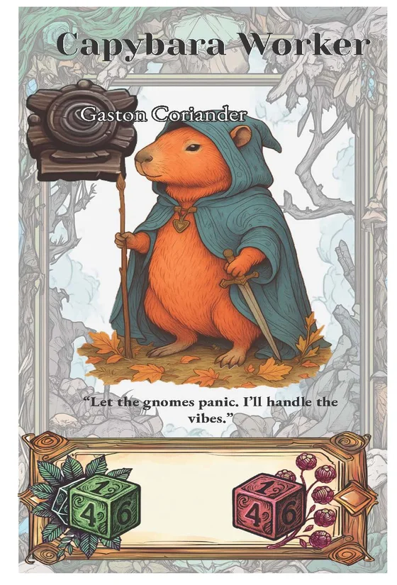 Capybara Worker card from the capybara faction deck